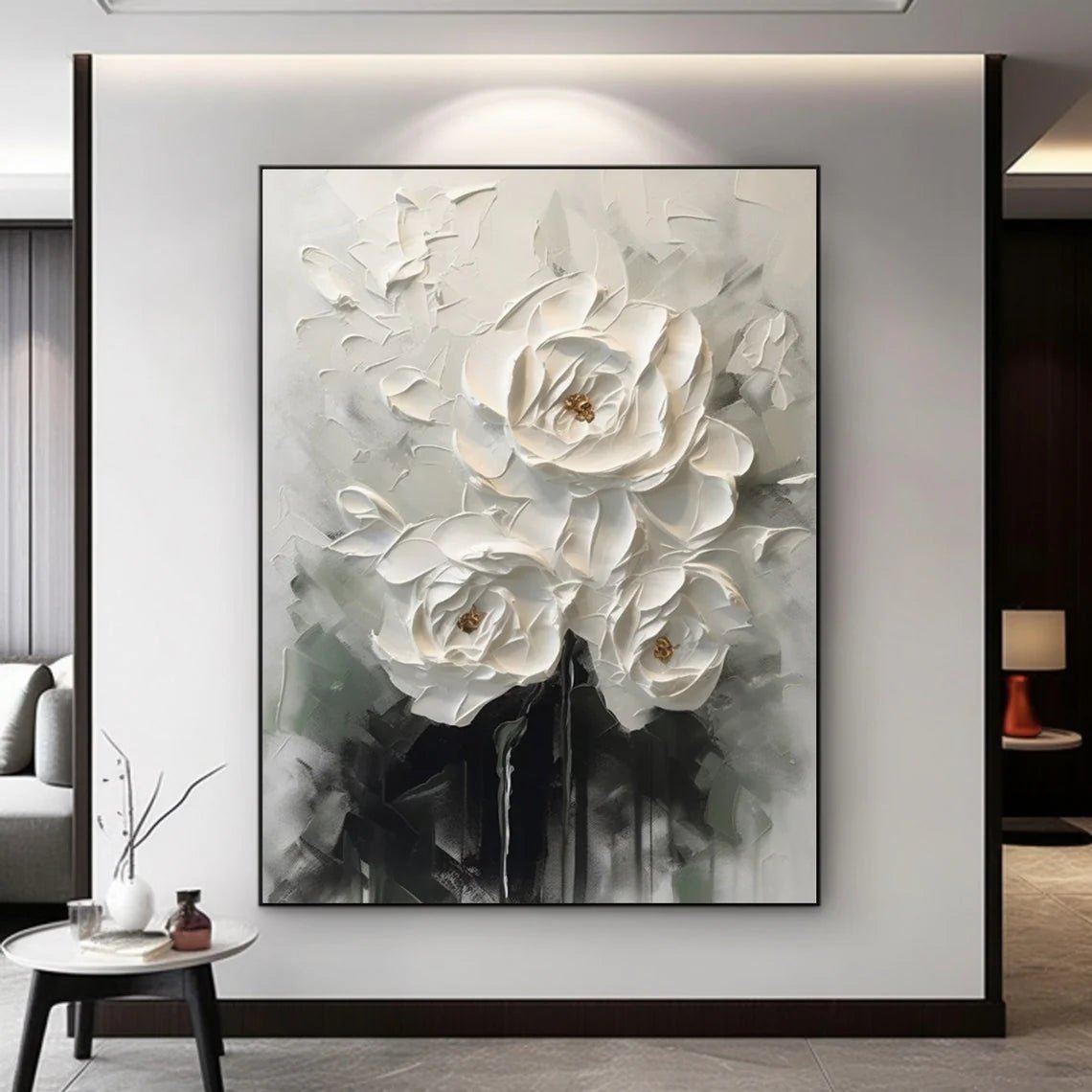 Textured Floral Wall Art MT345 - Tactile Atelier
