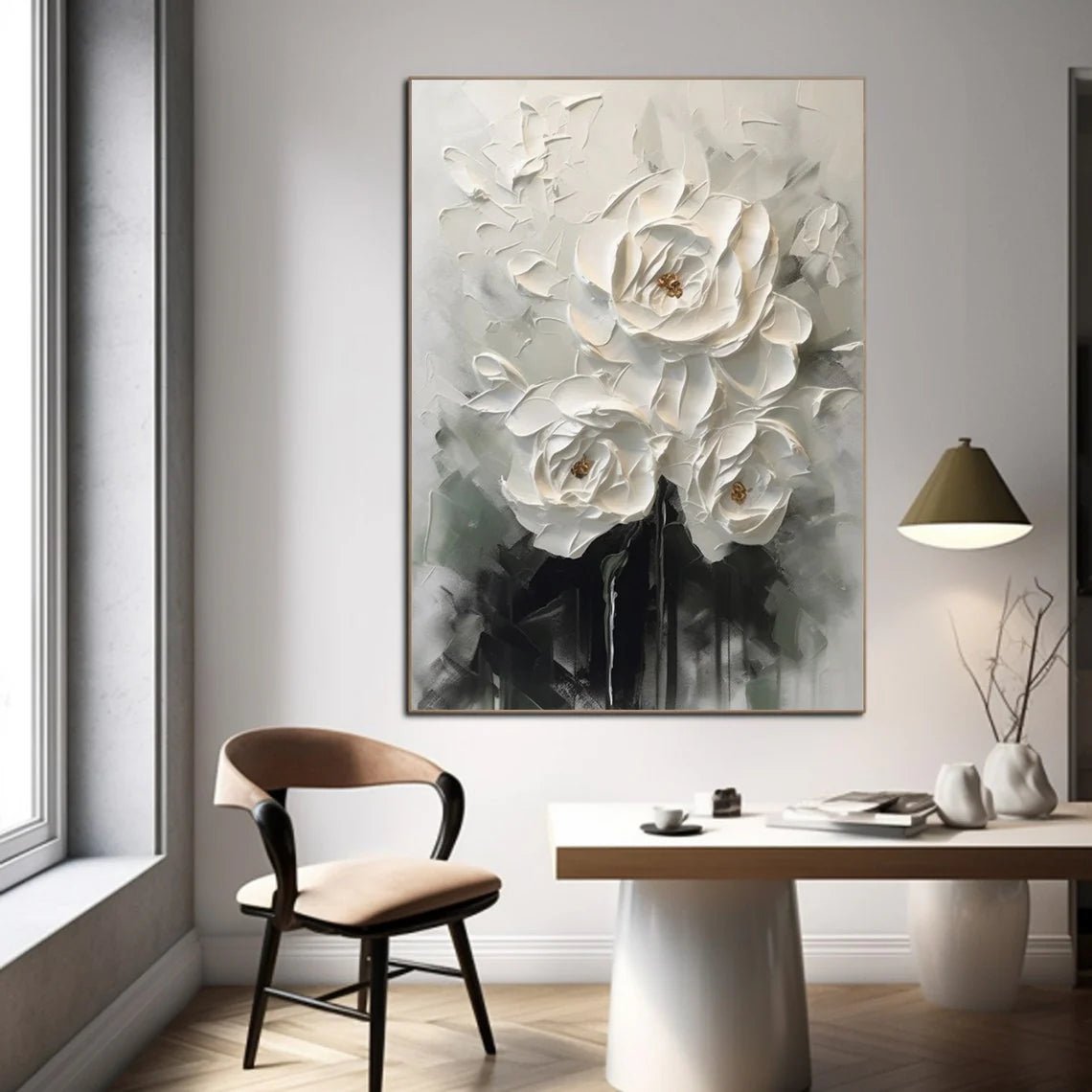 Textured Floral Wall Art MT345 - Tactile Atelier