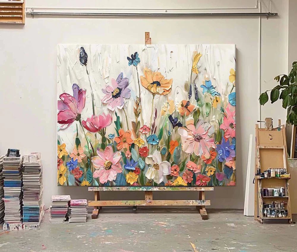 Textured Floral Wall Art TF322 - Tactile Atelier