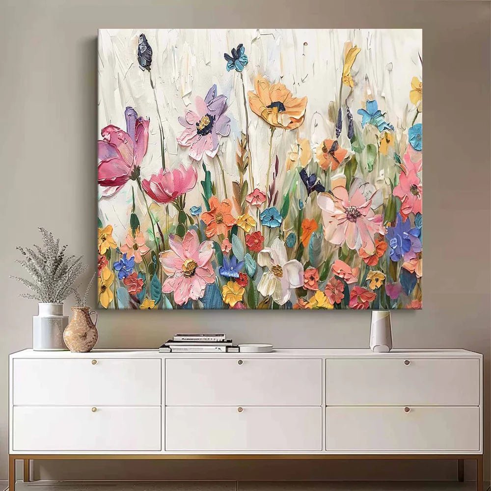 Textured Floral Wall Art TF322 - Tactile Atelier
