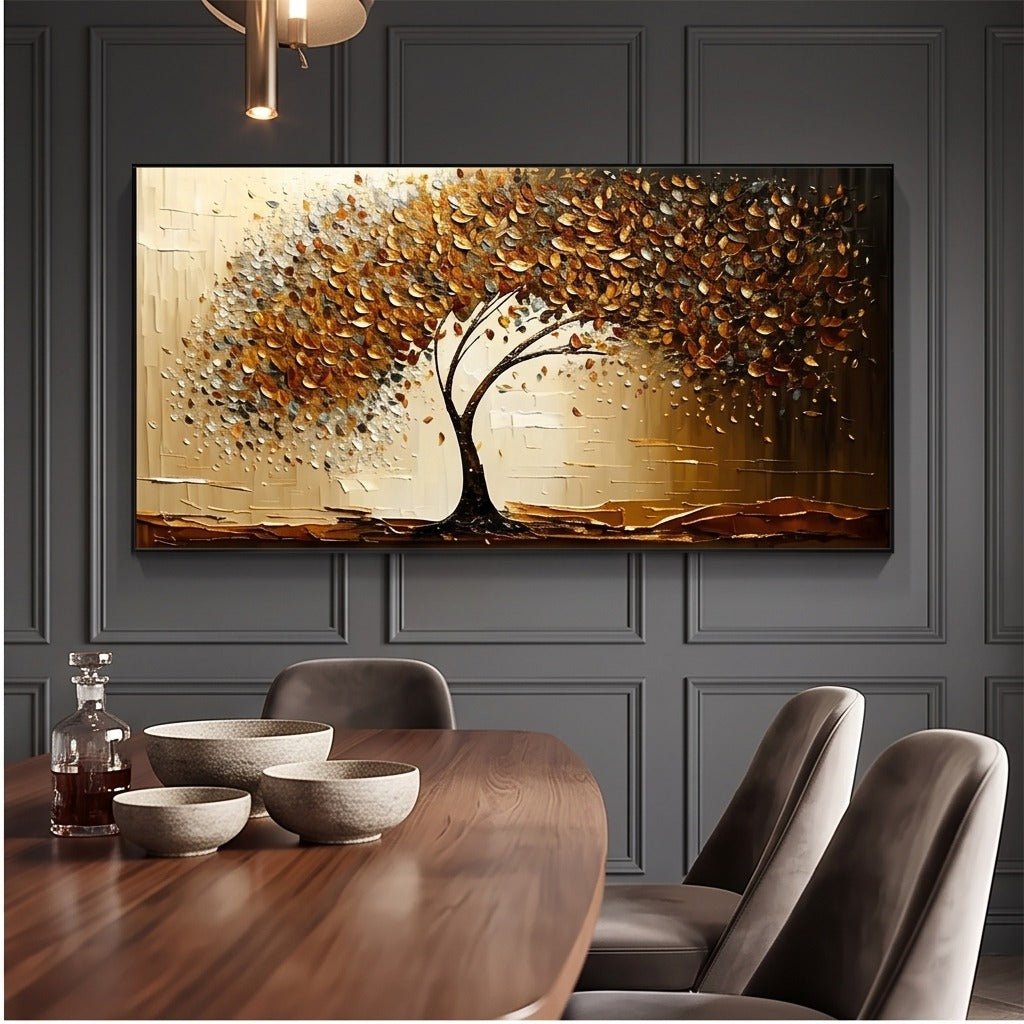 Textured Gold Tree Wall Art #TO283 - Tactile Atelier