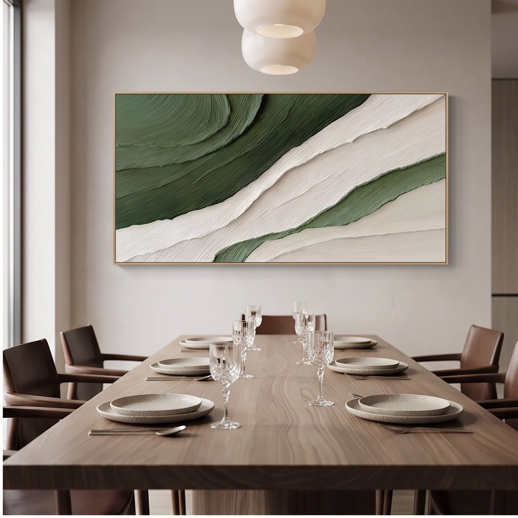 Textured Green Abstract Wall Art #TO262 - Tactile Atelier