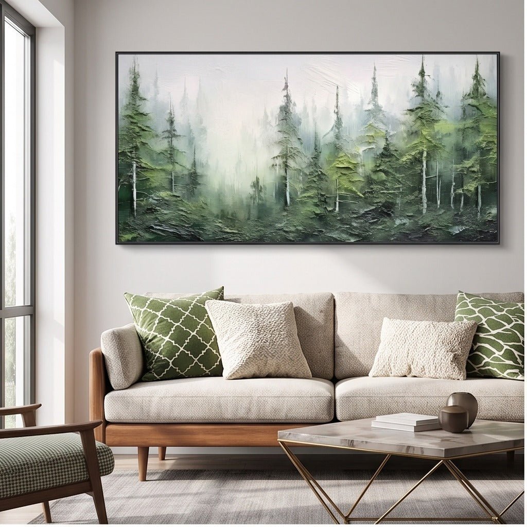 Textured Green Forest Wall Art #TO244 - Tactile Atelier