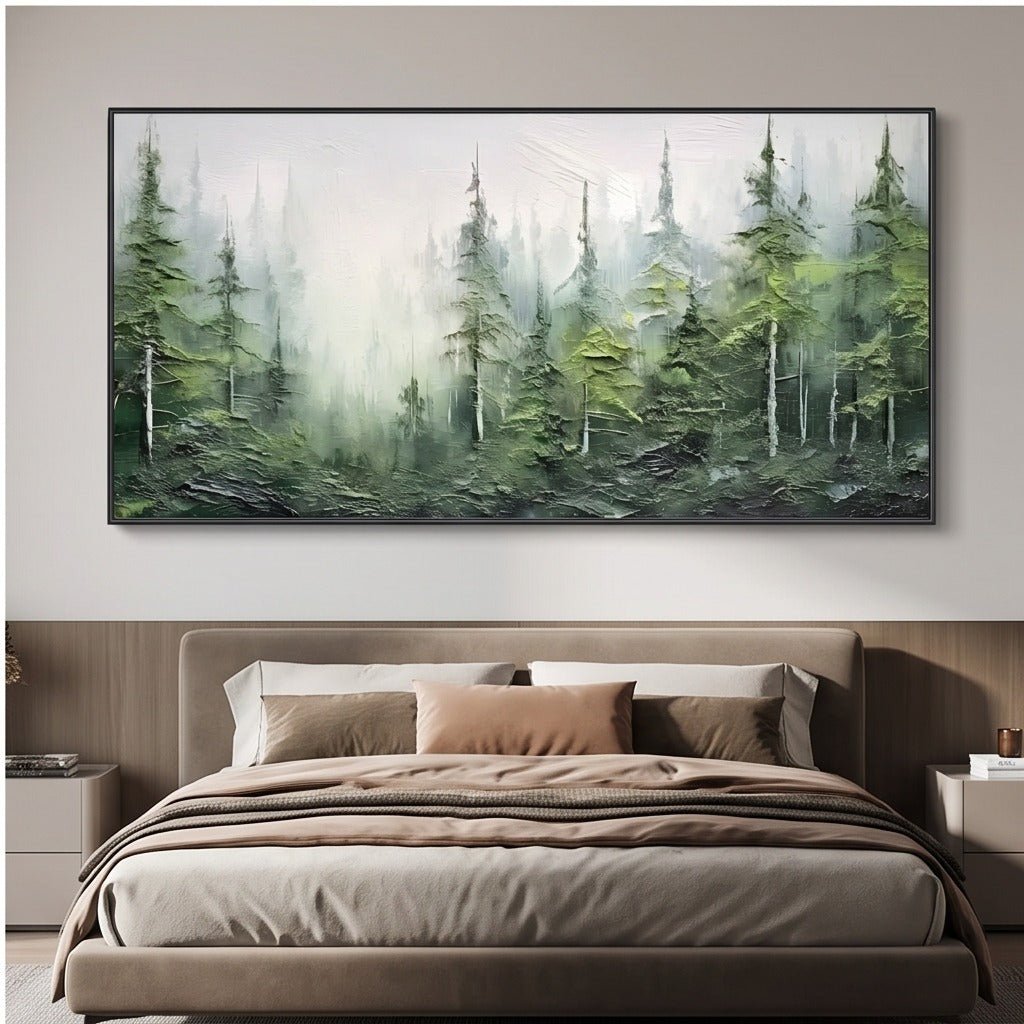 Textured Green Forest Wall Art #TO244 - Tactile Atelier