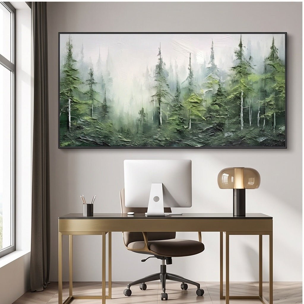 Textured Green Forest Wall Art #TO244 - Tactile Atelier
