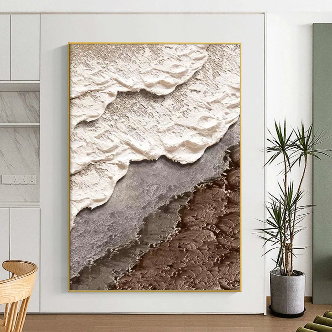 Textured Neutral Abstract Wall Art MT319 - Tactile Atelier