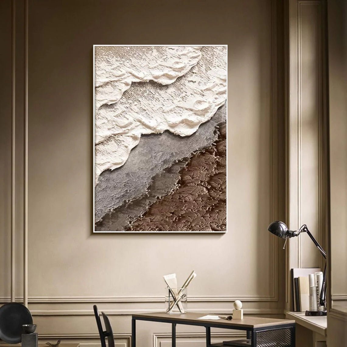 Textured Neutral Abstract Wall Art MT319 - Tactile Atelier
