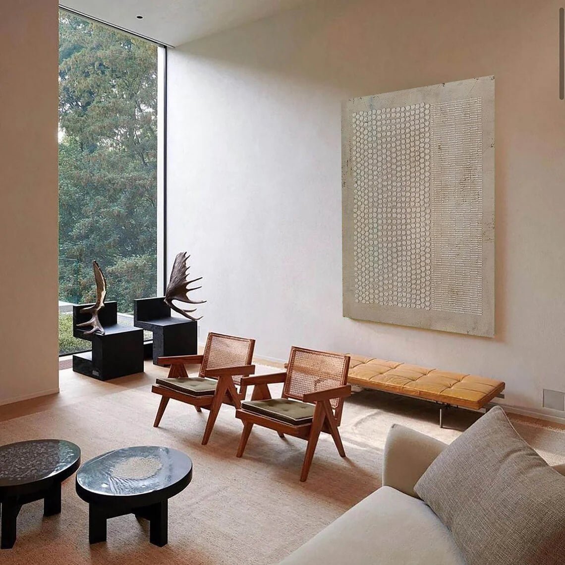 Textured Neutral Abstract Wall Art MT333 - Tactile Atelier