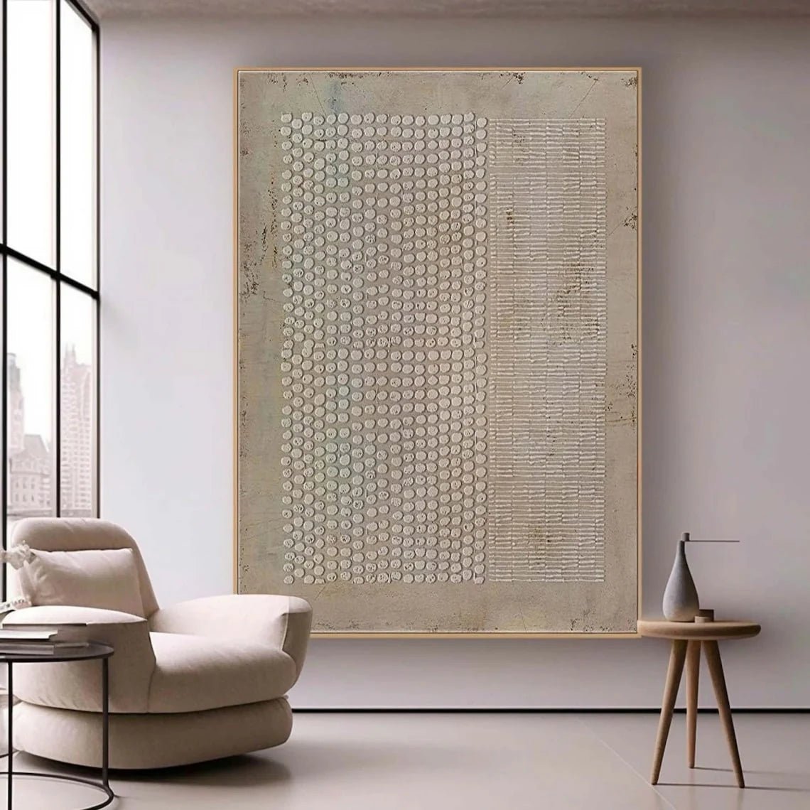 Textured Neutral Abstract Wall Art MT333 - Tactile Atelier