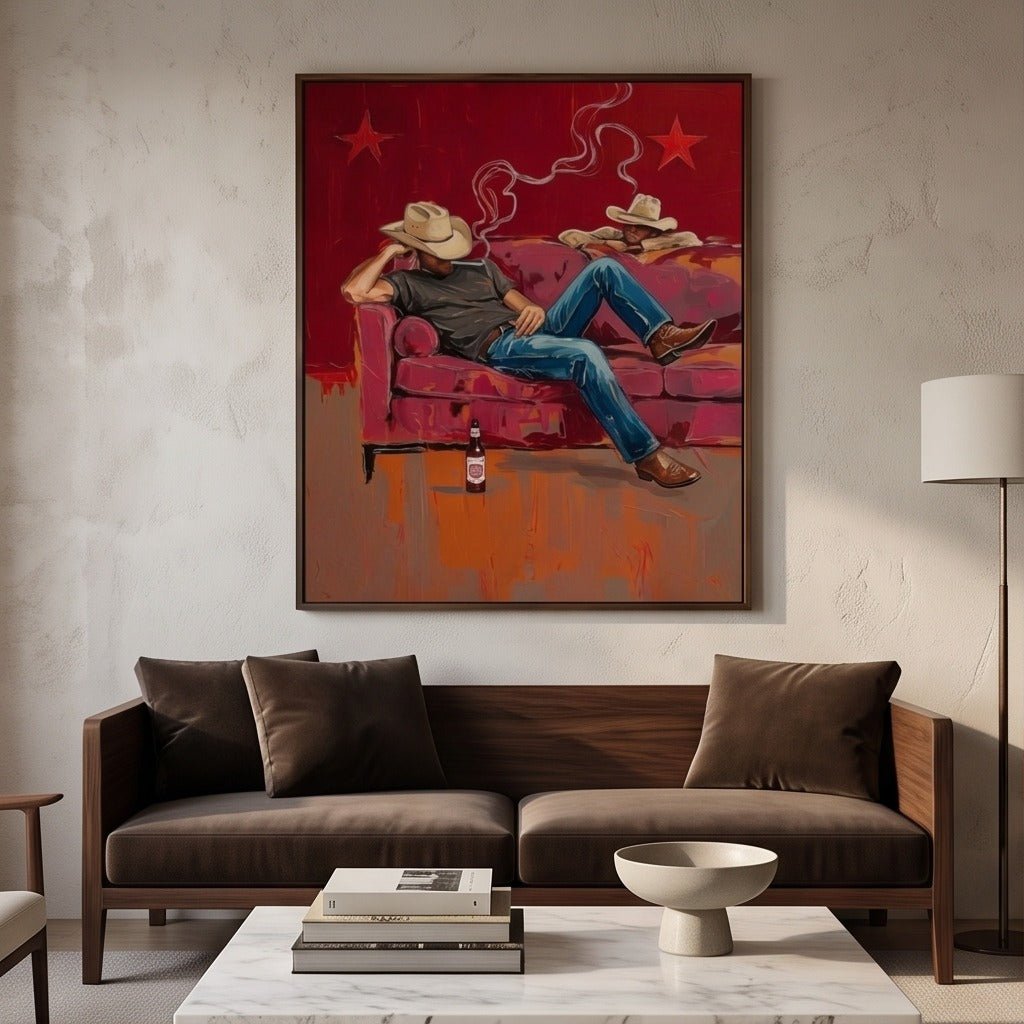 Western Cowboy Wall Art #TO077 - Tactile Atelier
