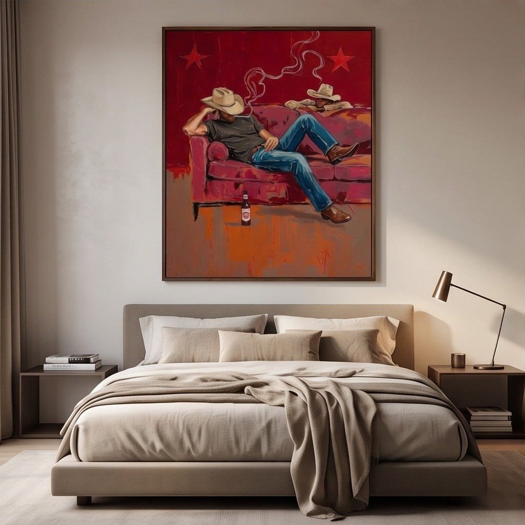 Western Cowboy Wall Art #TO077 - Tactile Atelier