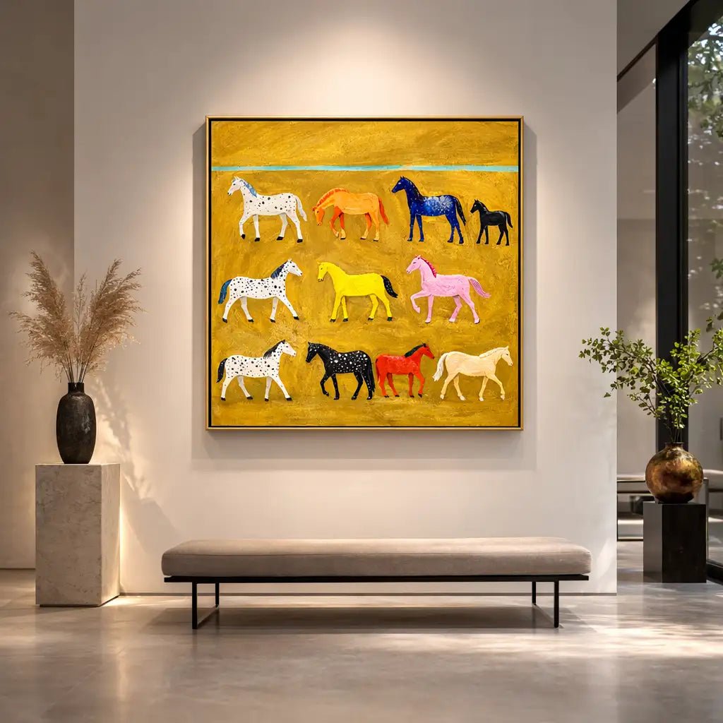 Whimsical Horse Wall Art HW040 - Tactile Atelier