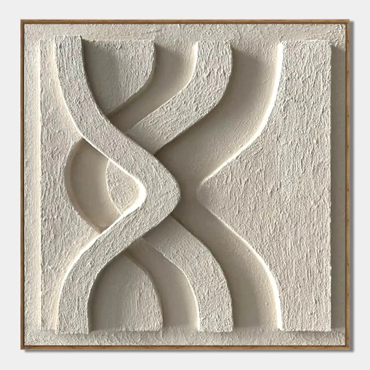 White Modern Abstract Wall Art MT215 - Tactile Atelier
