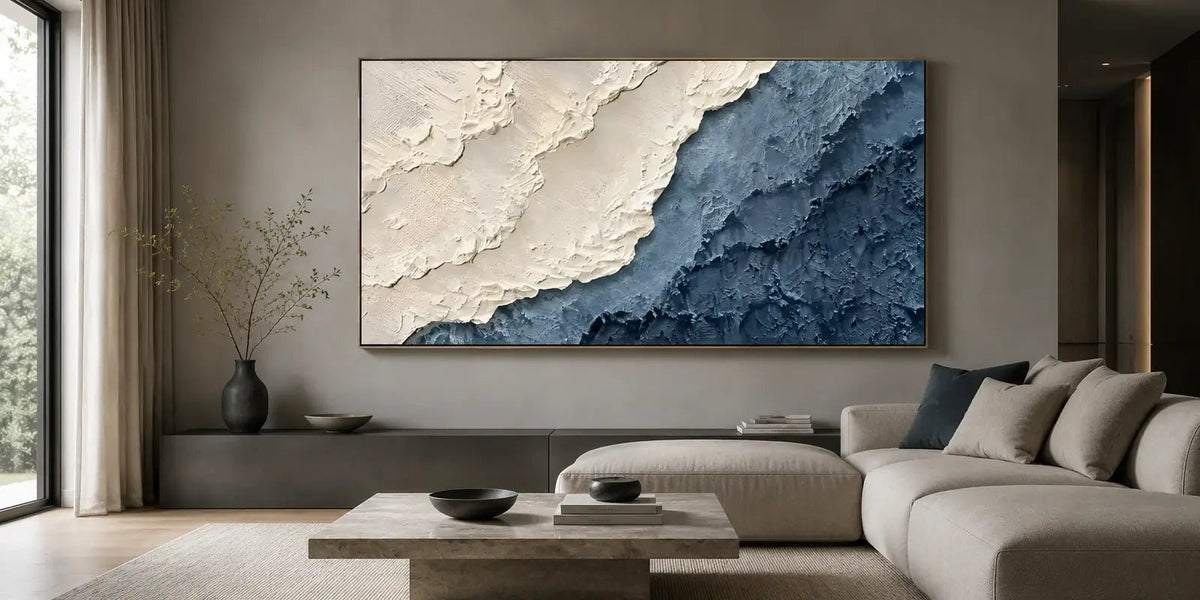 Blue Wall Art Guide for Calm Interiors - Tactile Atelier