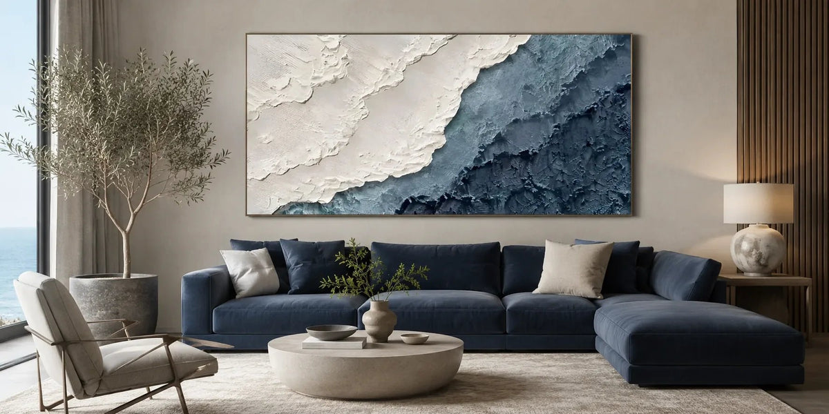 Ocean Painting Guide for Calm Modern Interiors - Tactile Atelier