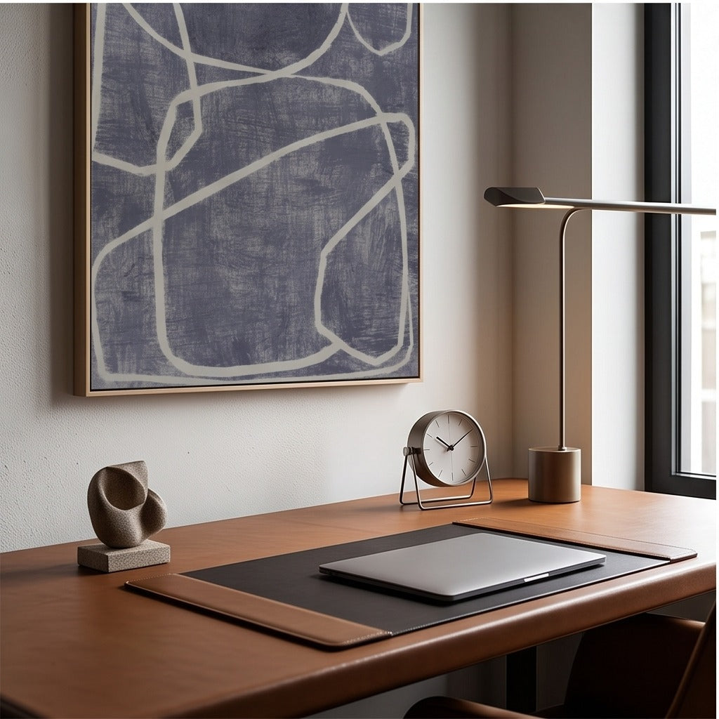 Gray Geometric Abstract Wall Art #TO030