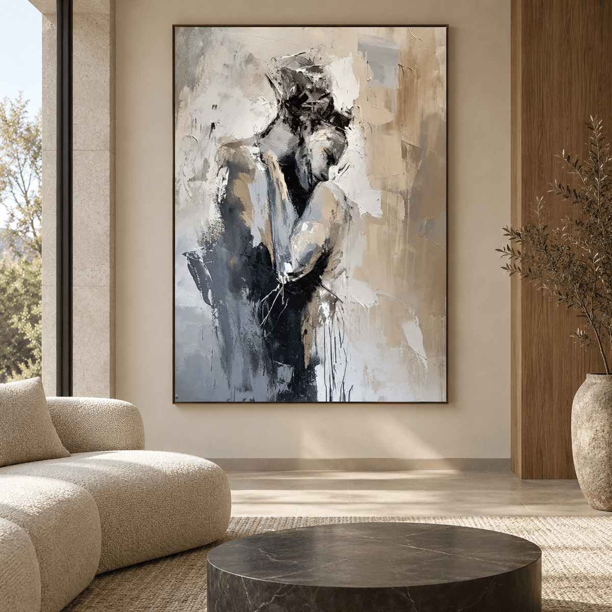 Abstract Figurative Couple Wall Art #TO195