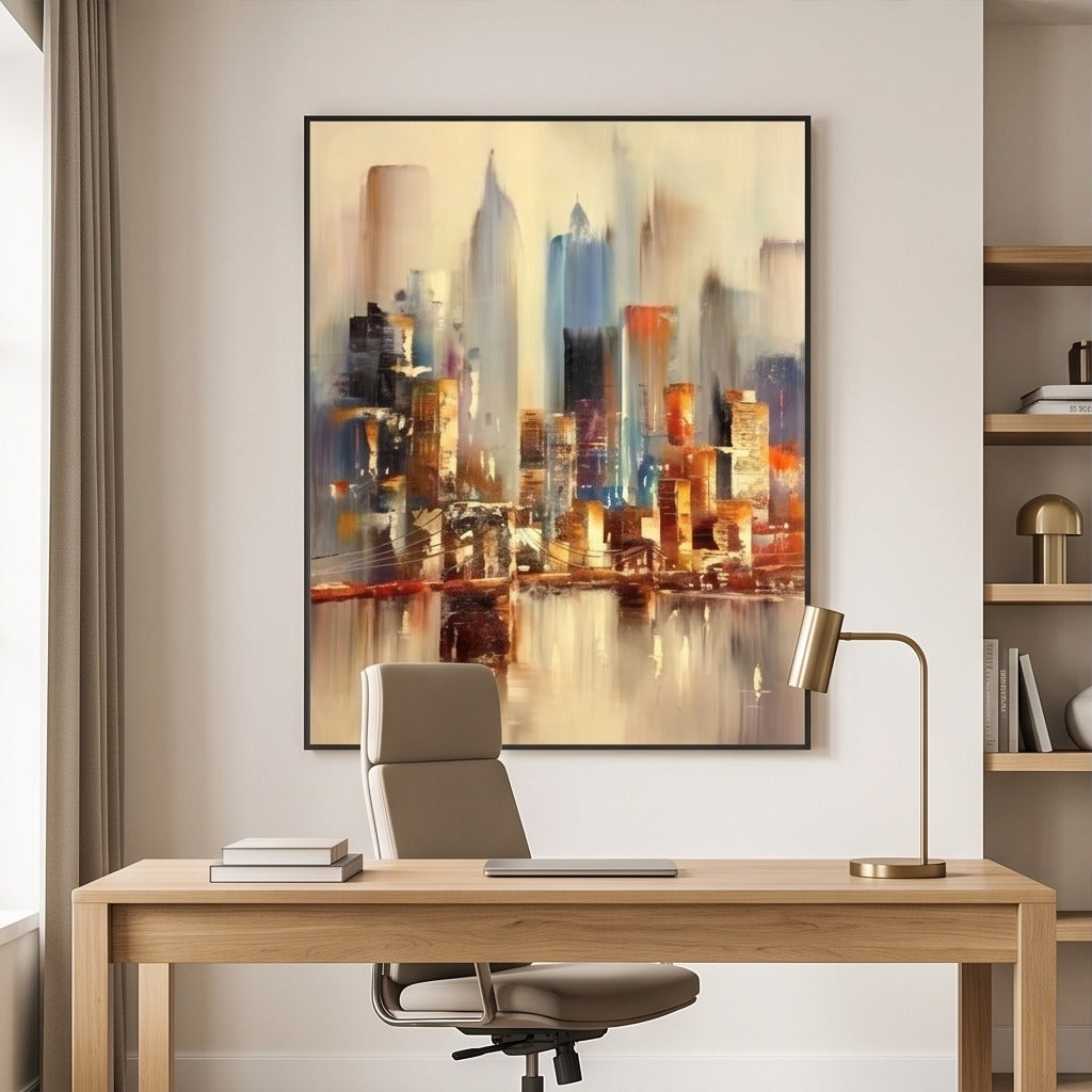 Abstract Cityscape Wall Art #TO156