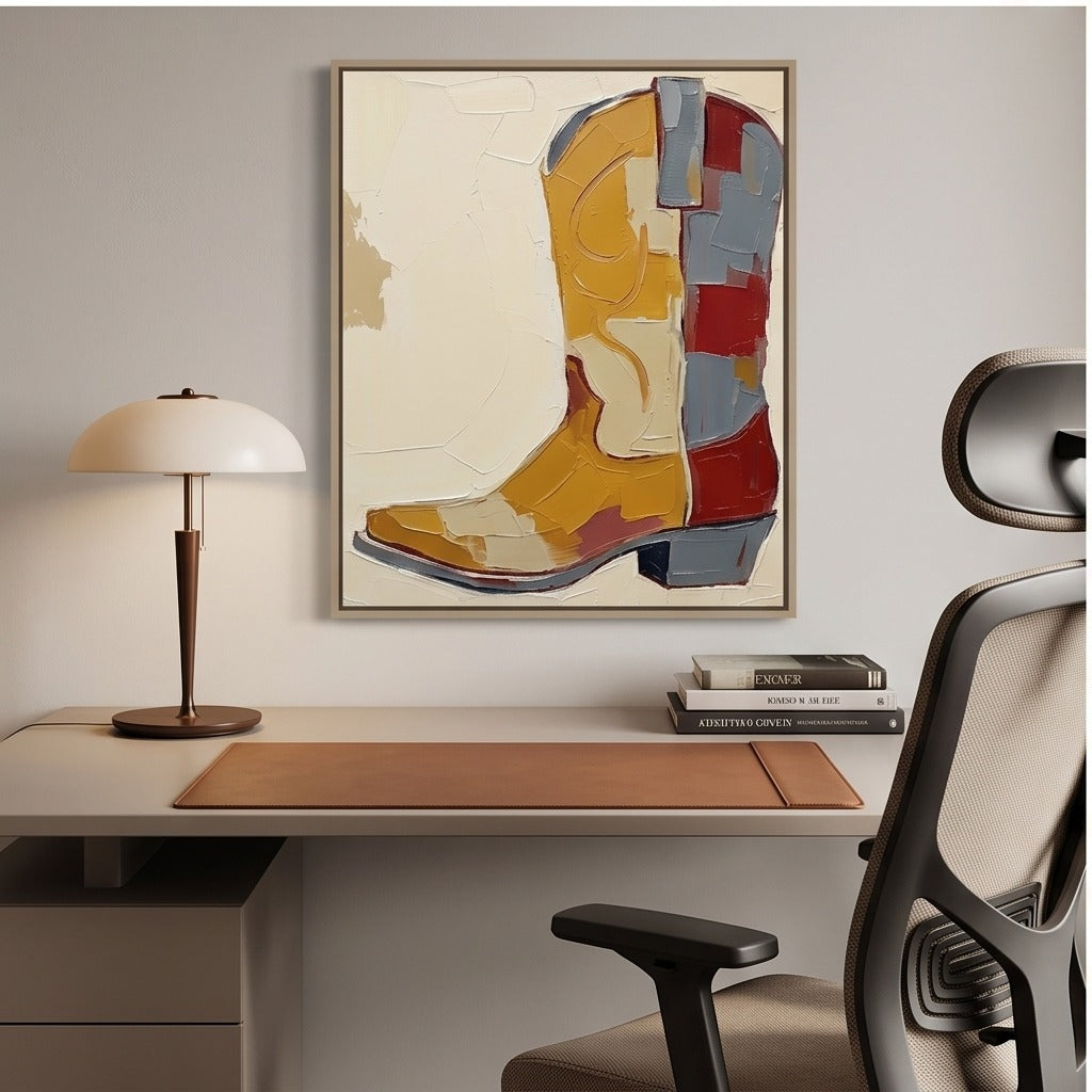 Abstract Cowboy Boot Wall Art #TO605