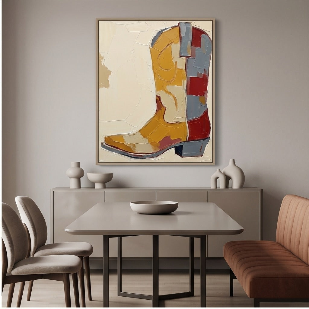 Abstract Cowboy Boot Wall Art #TO605