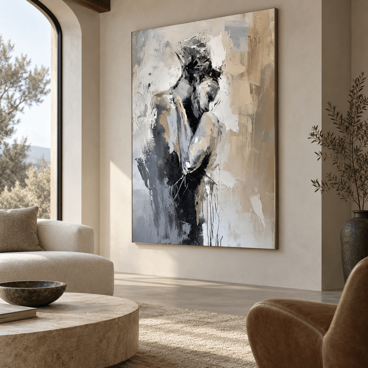 Abstract Figurative Couple Wall Art #TO195