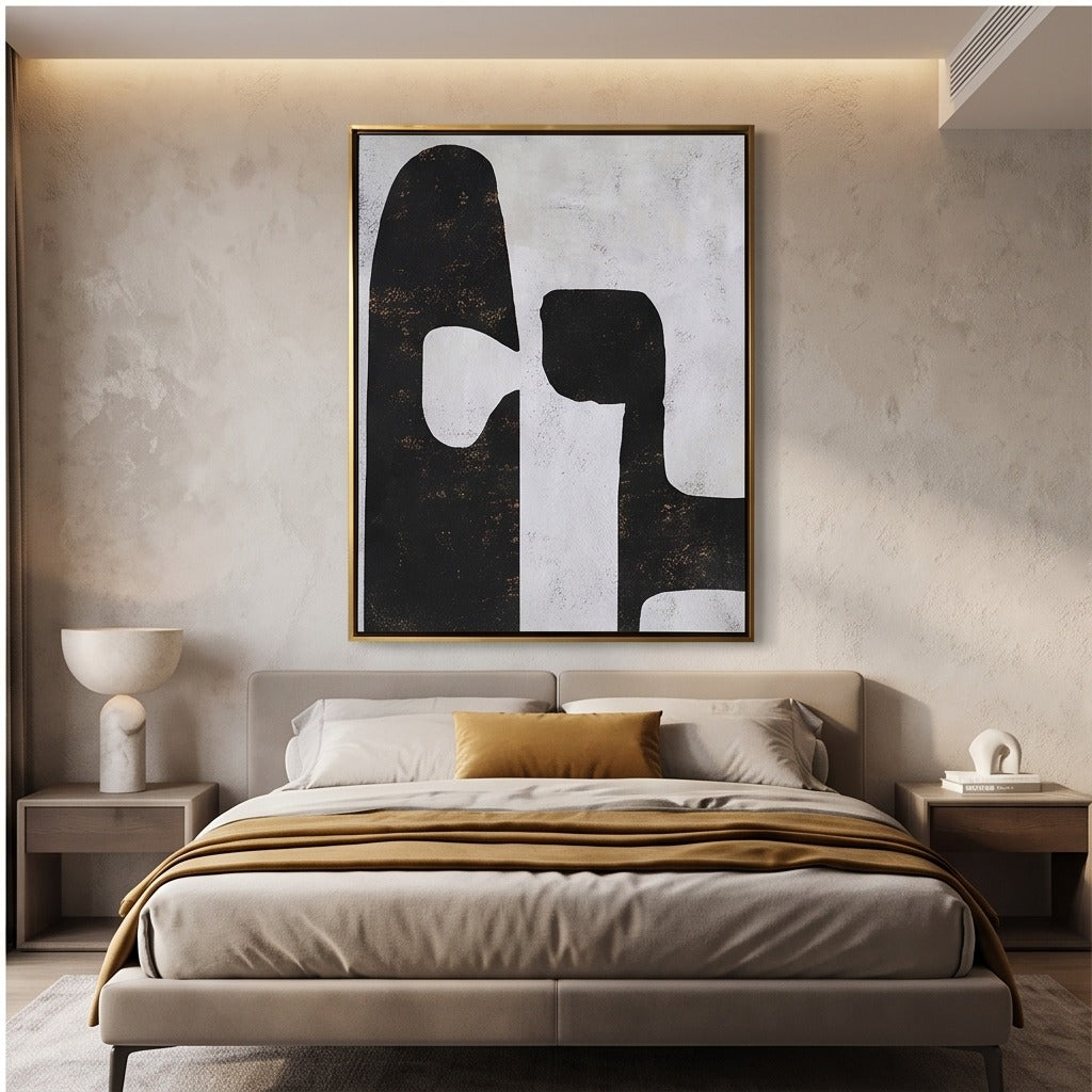 Black and White Abstract Wall Art #TO818