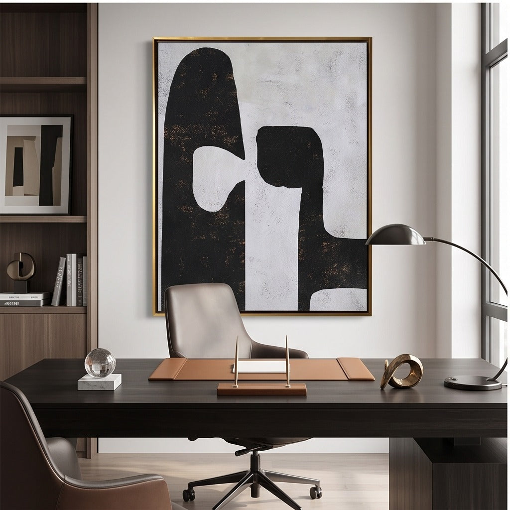 Black and White Abstract Wall Art #TO818
