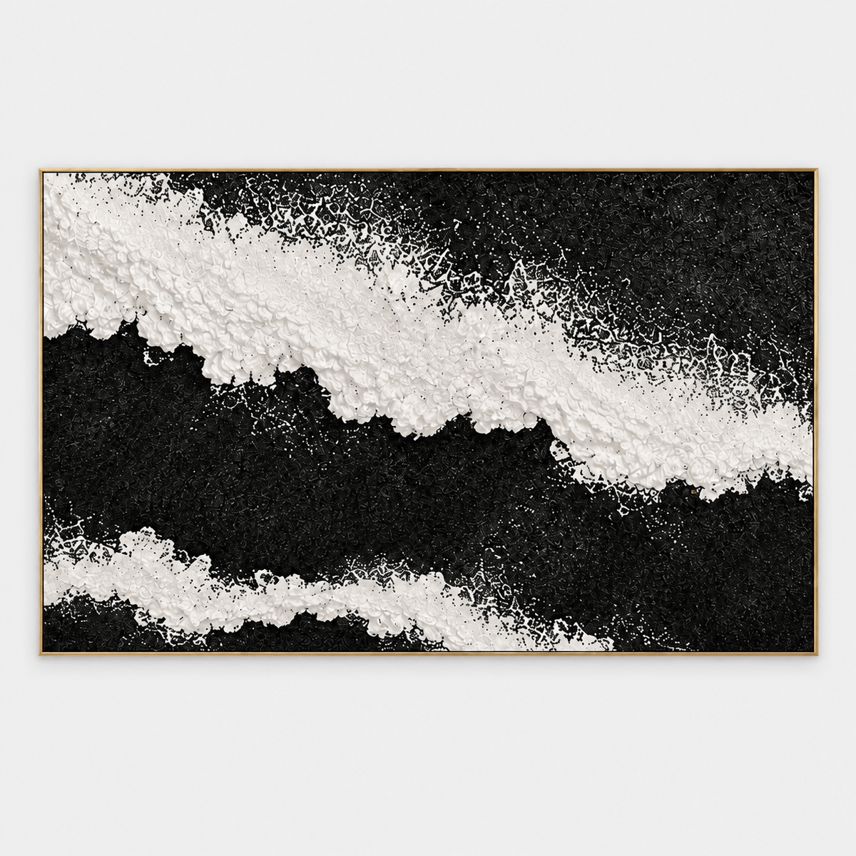 Black and White Textured Abstract Wall Art #TO355