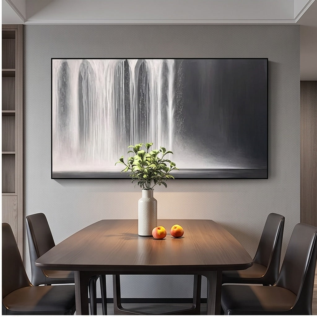 Black and White Waterfall Wall Art #TO139
