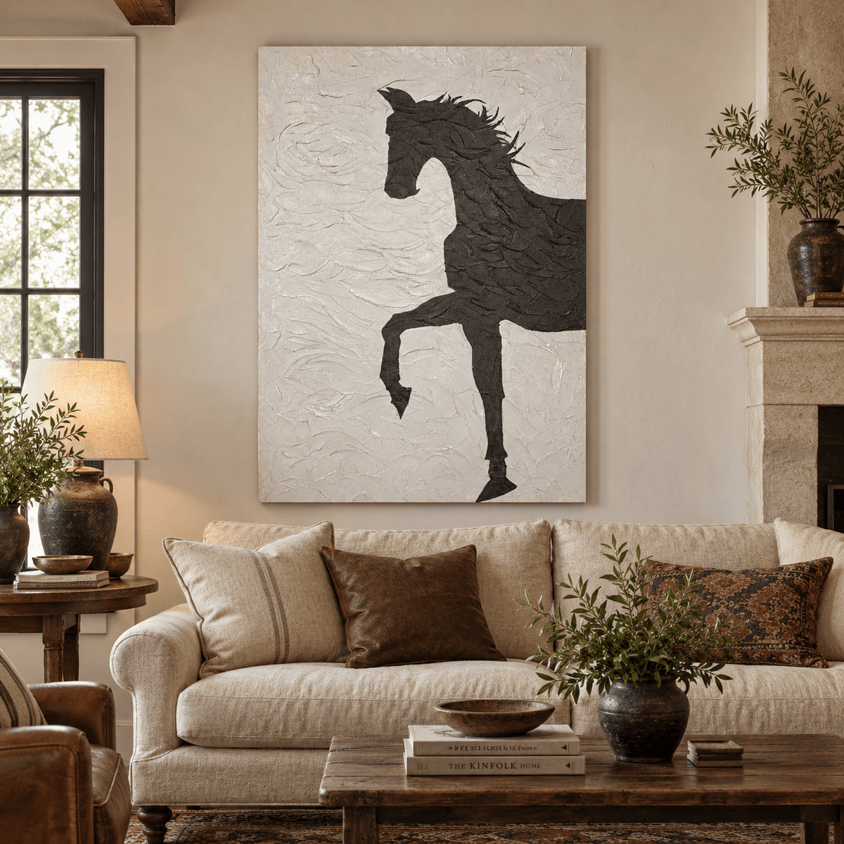 Black and White Horse Wall Art #TO190