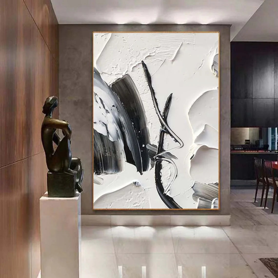 Black & White Abstract Wall Art #MT342