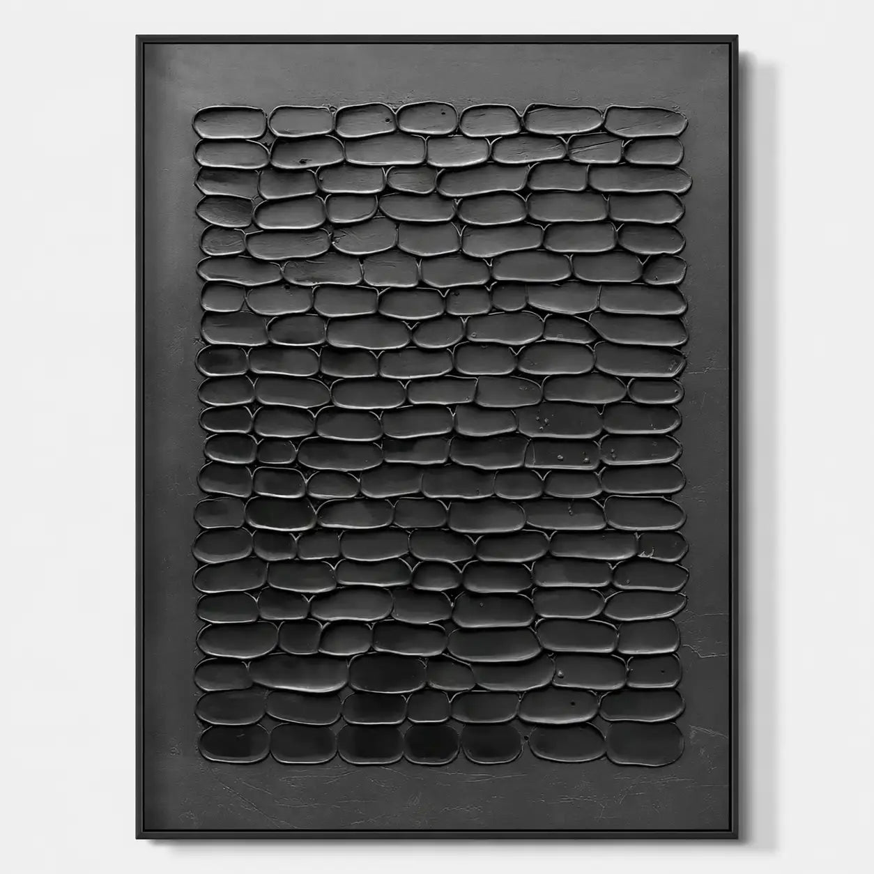 Black Textured Abstract Wall Art #MT425