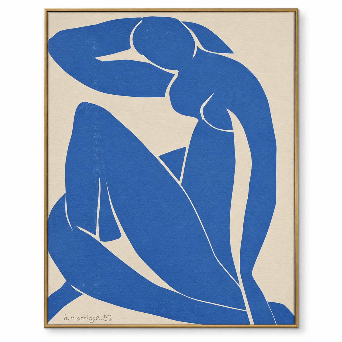 Blue Abstract Figure Wall Art #TO132