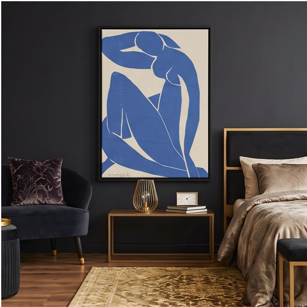 Blue Abstract Figure Wall Art #TO132
