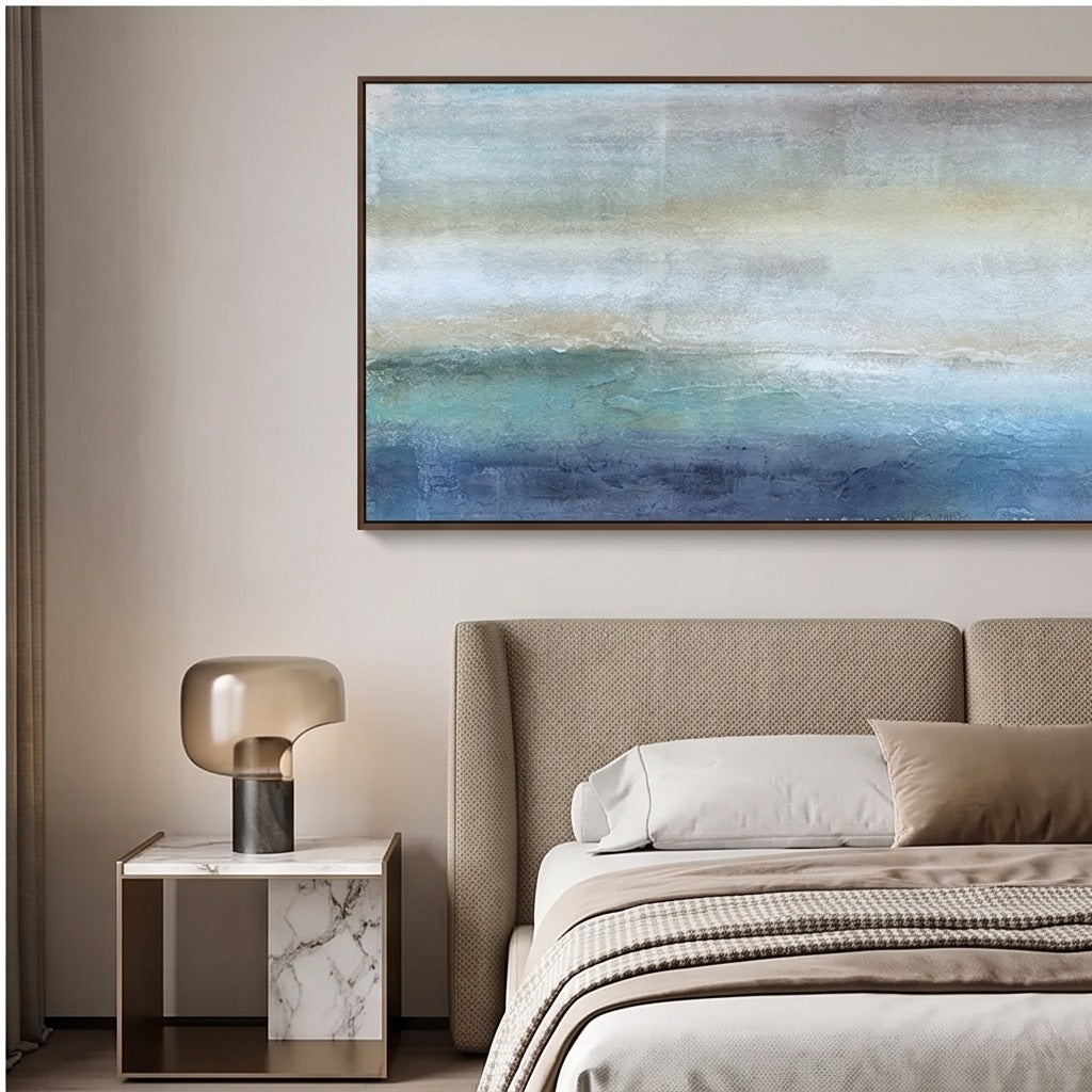 Blue Abstract Seascape Wall Art #TO200