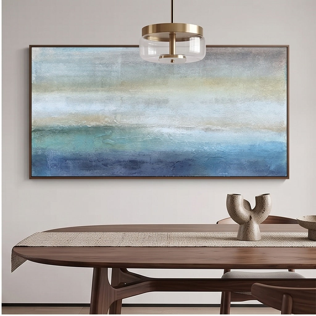 Blue Abstract Seascape Wall Art #TO200