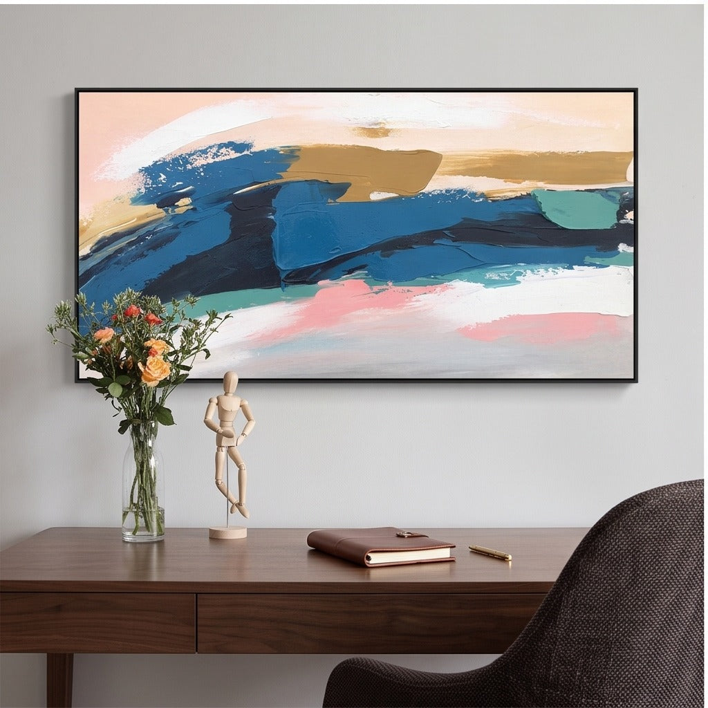 Blue Abstract Wall Art #TO033
