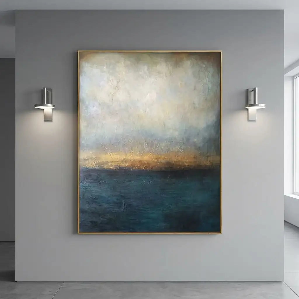Blue Abstract Landscape Wall Art #MT034