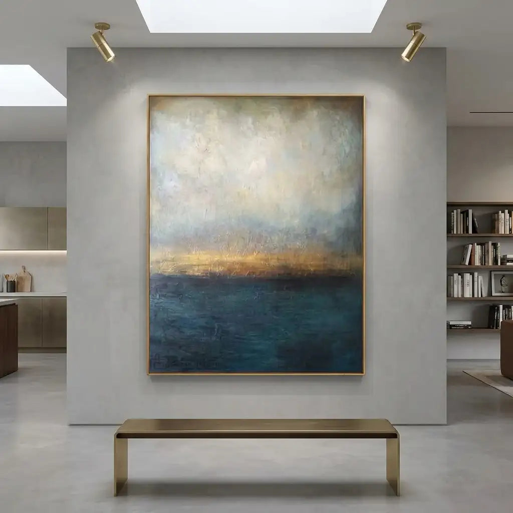 Blue Abstract Landscape Wall Art #MT034
