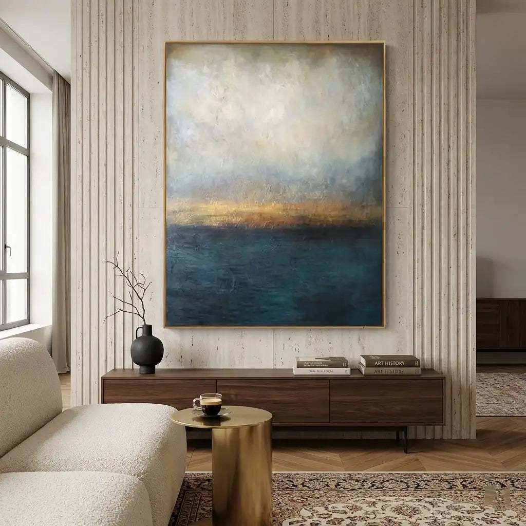 Blue Abstract Landscape Wall Art #MT034