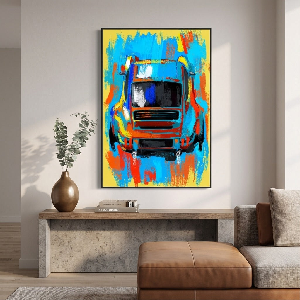Colorful Abstract Car Wall Art #TO206