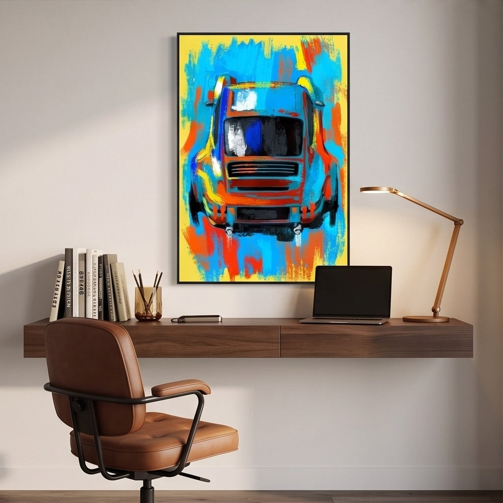 Colorful Abstract Car Wall Art #TO206