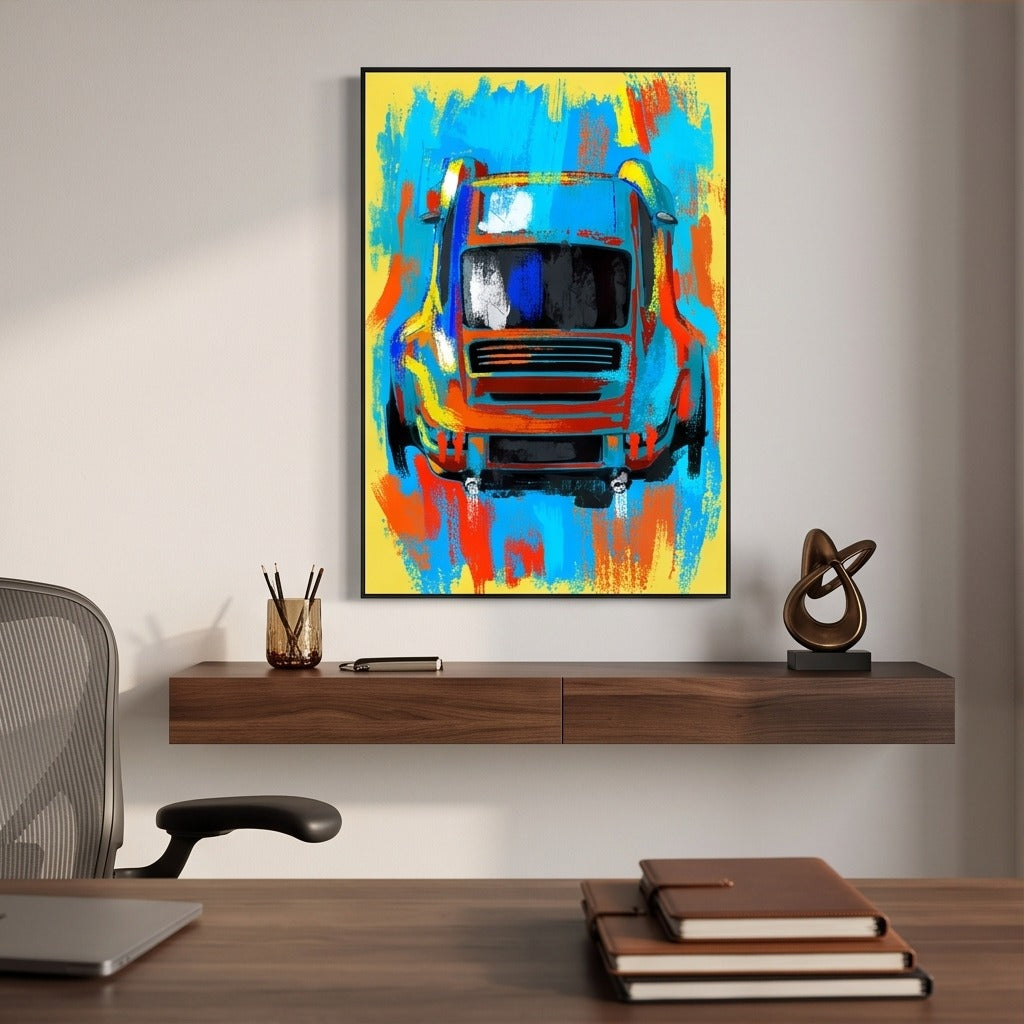 Colorful Abstract Car Wall Art #TO206