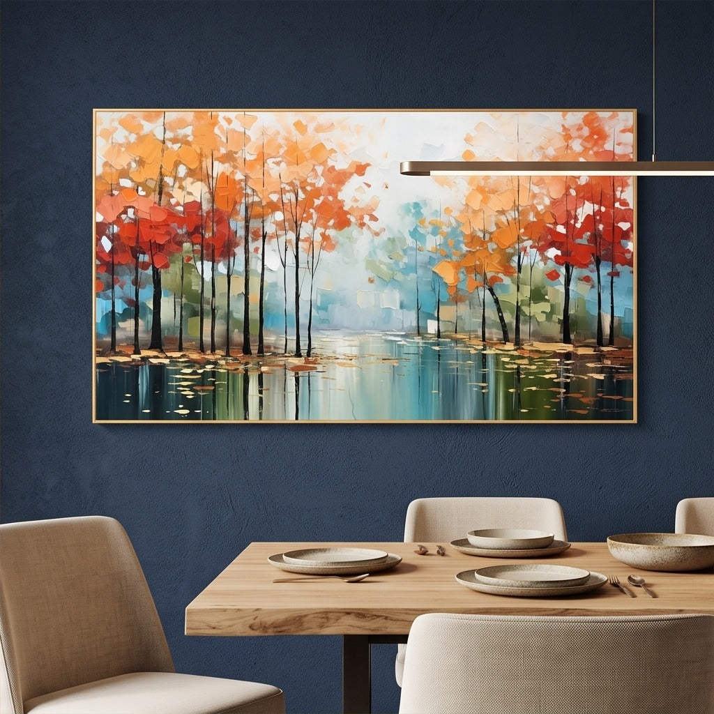 Colorful Abstract Forest Wall Art #TO346