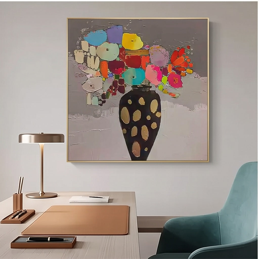 Colorful Floral Abstract Wall Art #TO006