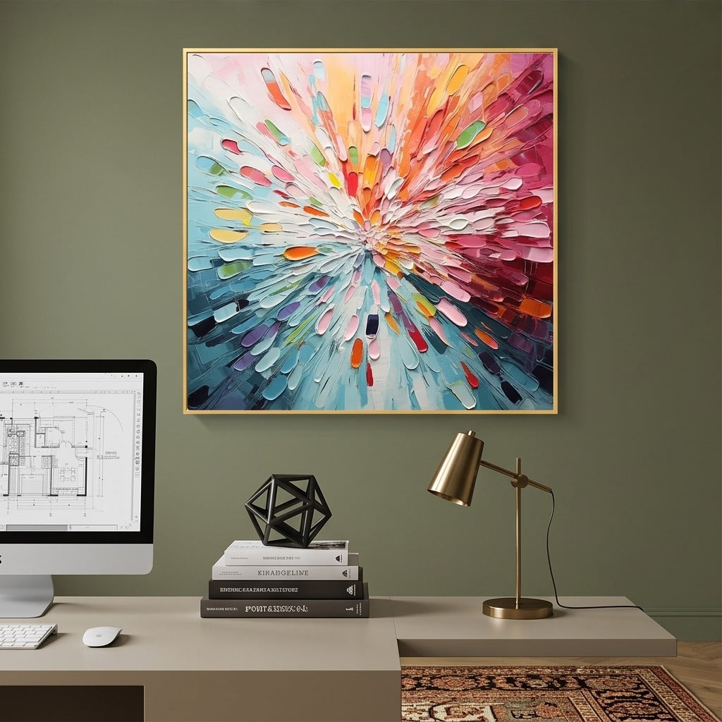 Colorful Textured Abstract Wall Art #TO166