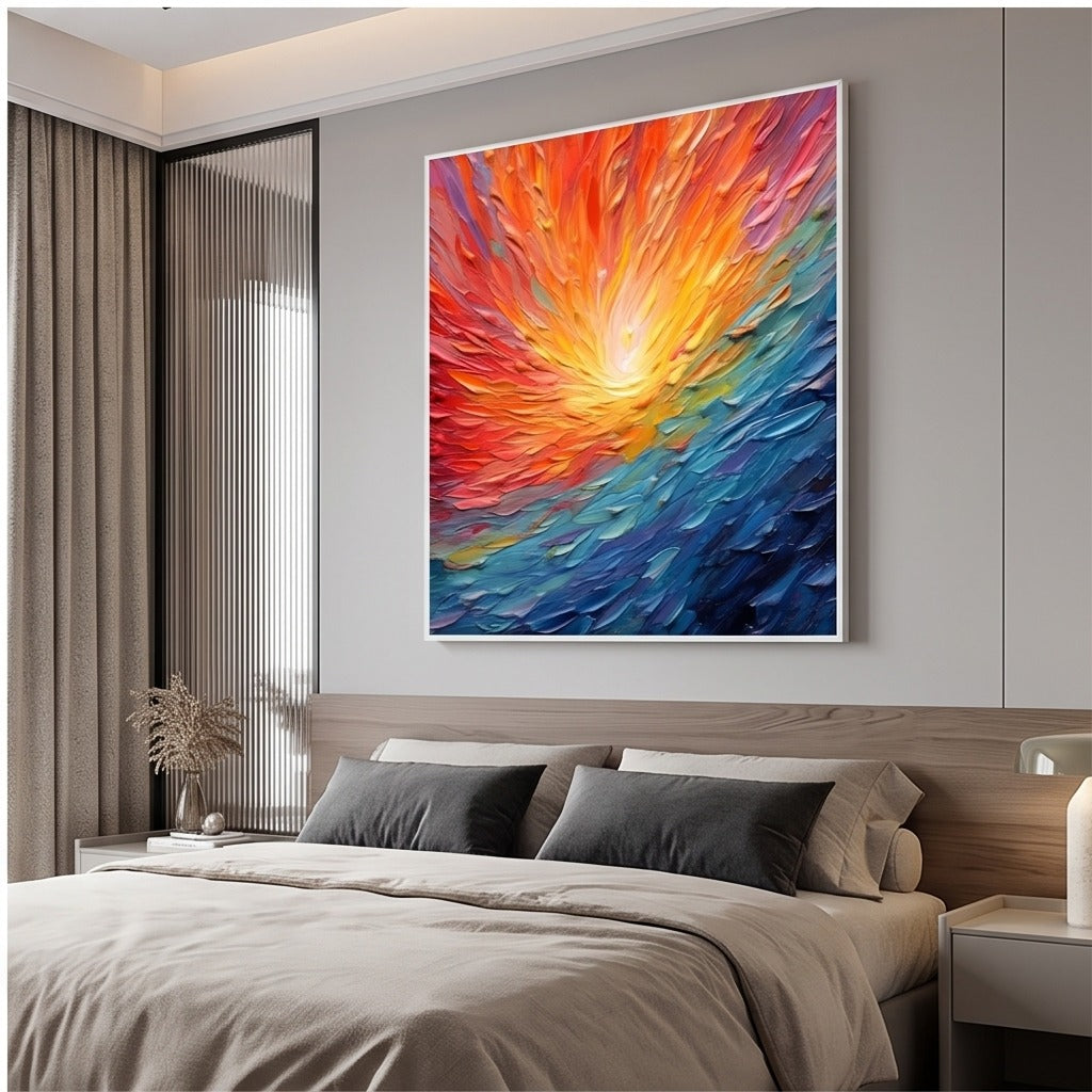 Colorful Textured Abstract Wall Art #TO154