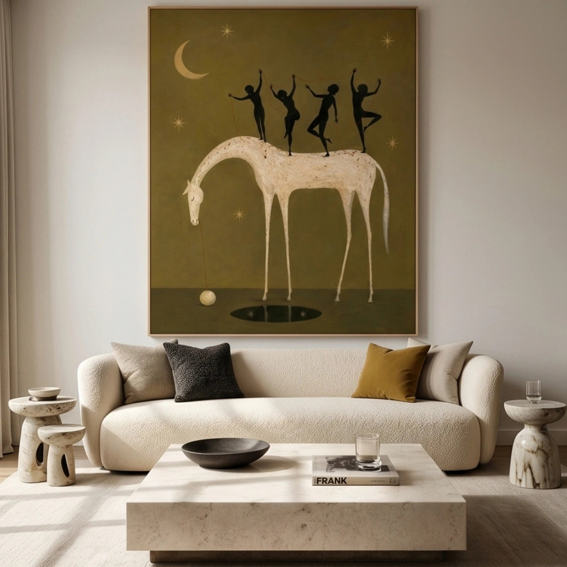 Surreal Horse & Dancers Wall Art #MT015
