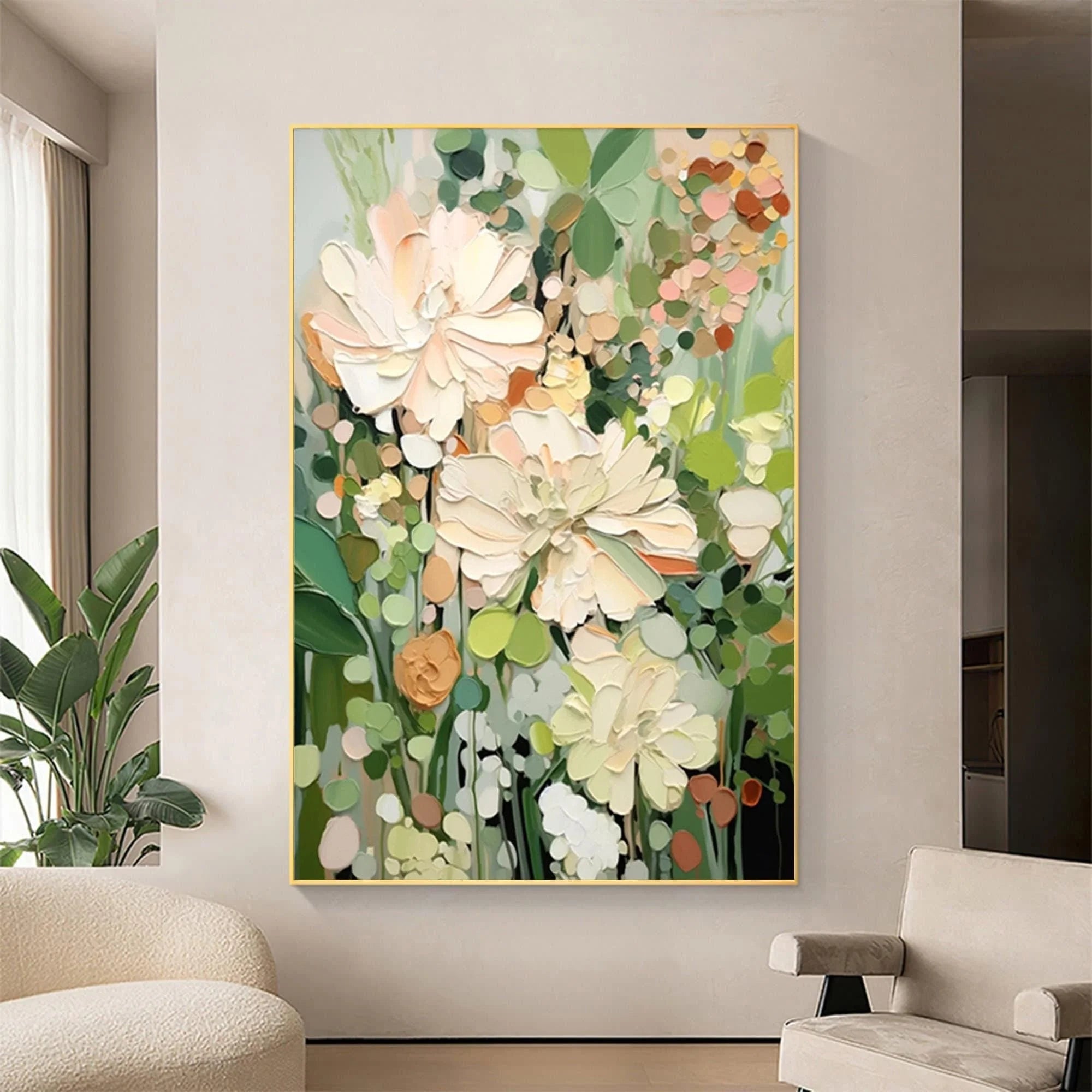 Textured Floral Wall Art #TF102
