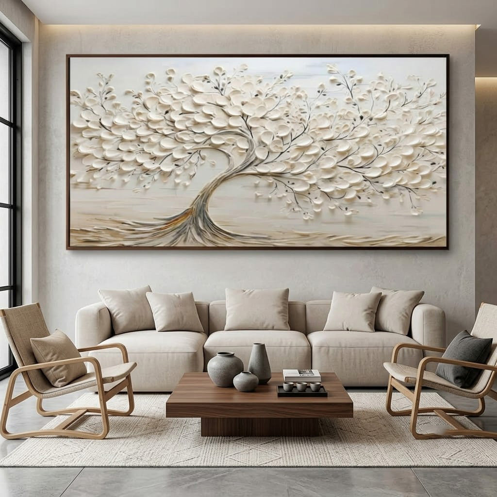 Textured Neutral Tree Wall Art #MT349